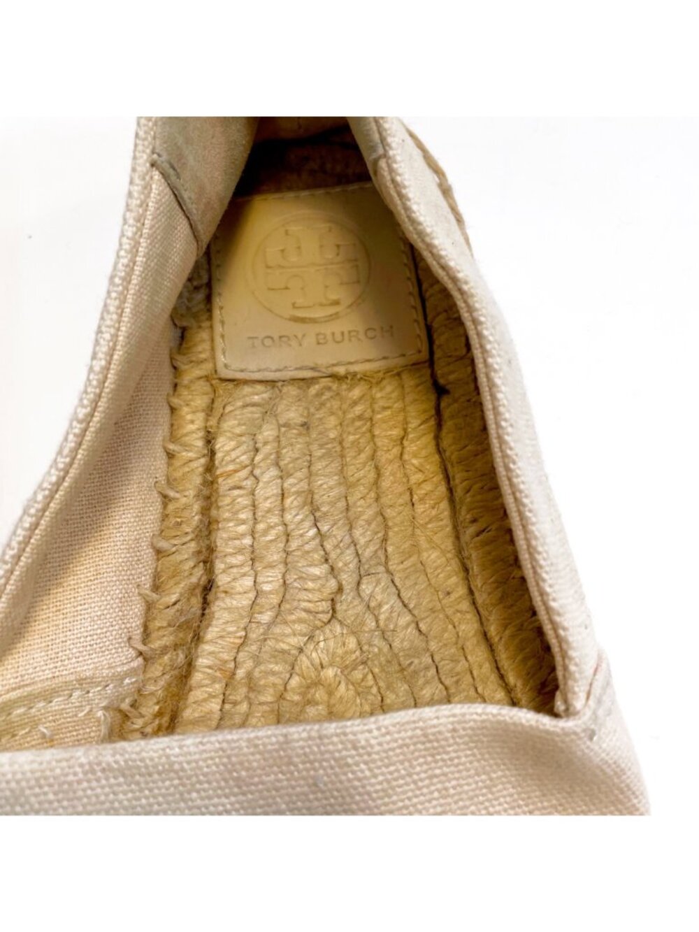 Tory Burch Cap Toe Canvas Espadrille Flats, Size 5.5 - Picture 6 of 9